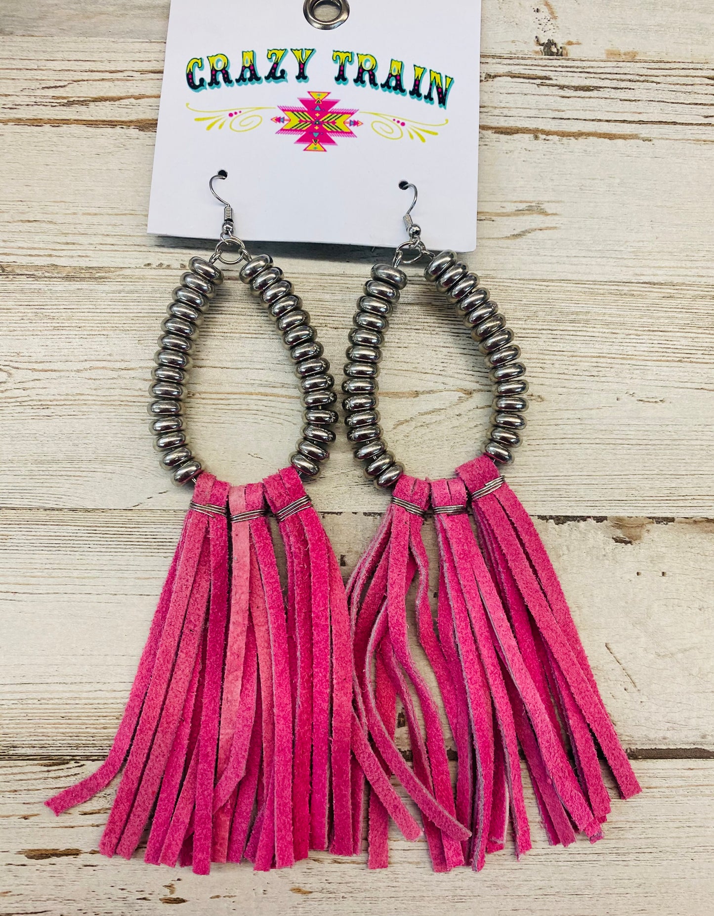 Pink Fringe earrings